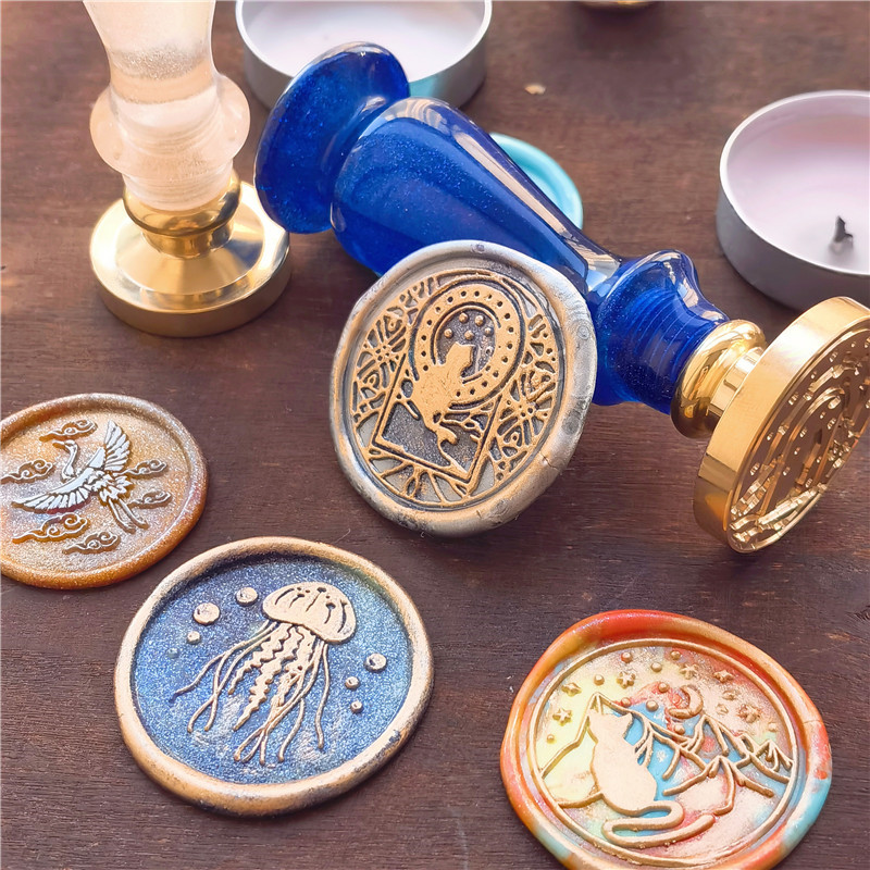Jellyfish Starfish Butterfly C - огляд і ціна Wax Seal Stamp Set